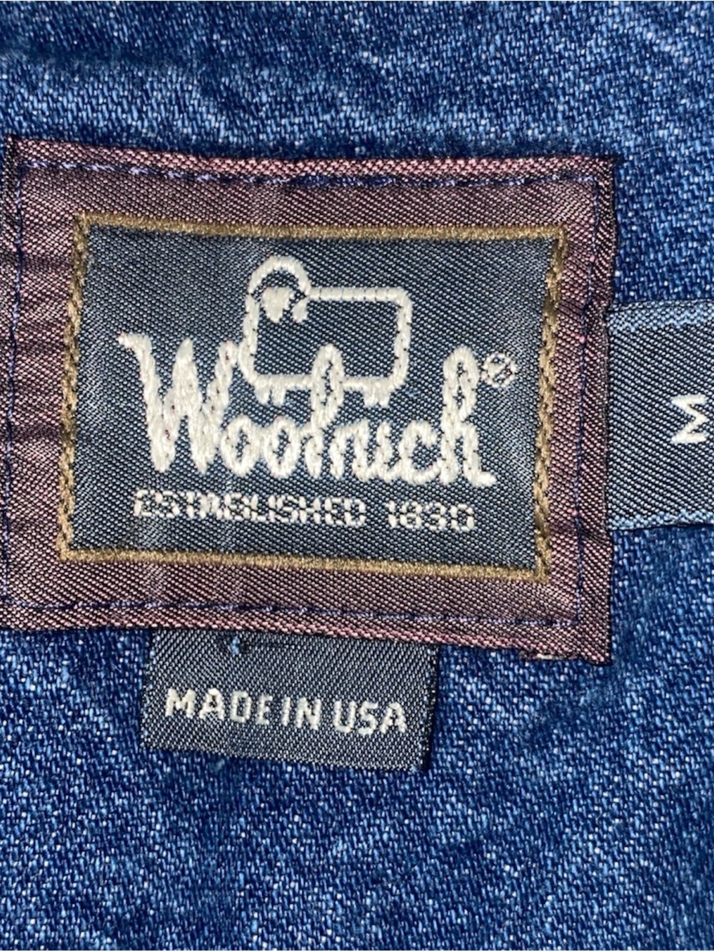 vintage 80’s Woolrich MADE IN THE USA blue denim dress 100% cotton Size Medium - Picture 12 of 12